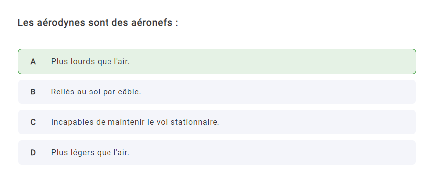 Exemple QCM